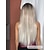cheap Synthetic Trendy Wigs-Synthetic Wig Uniforms Career Costumes Princess Straight kinky Straight Middle Part Layered Haircut Machine Made Wig 28 inch Light Blonde Synthetic Hair 28 inch Women&#039;s Cosplay Party Fashion Blonde