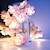 abordables Guirlandes Lumineuses LED-1set led guirlande lumineuse décorative 1.5m 10led/3m 20led sangle fleur lumières fleur fée lumières lanterne guirlandes lumineuses en plastique led romantique maison lumière accessoires batterie