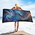 abordables juegos de toallas de playa-Toalla de playa, manta de playa de verano, serie de camino estrellado brillante, impresión 3d, 100% de microfibra, mantas cómodas y suaves para respirar