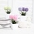 זול פרחים ואגרטלים מלאכותיים-סט של 6 מיני עציצים מלאכותיים - סט צמחי מזויף ריאליסטי לעיצוב הבית והמשרד