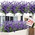 billiga Konstgjorda blommor och vaser-20-pack konstgjorda blommor utomhusdekorationer - UV-resistenta plastbuskar och falska blommor för utomhusdekoration