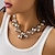 preiswerte Halsketten-Halsketten Perlen Damen Elegant Künstlerisch Glasperlen Hochzeit Kreisförmig Modische Halsketten Für Hochzeit Party