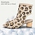 ieftine Sandale de Damă-Pentru femei Sandale Mărime Plus Size Sandale Cizme Cizme de vară Pantofi Flyknit În aer liber Muncă Zilnic Leopard Culoare Camuflaj Print Zebră Toc Îndesat Vârf rotund Elegant Vacanță Clasic Plimbare