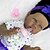 cheap Dolls-22 inch Black Dolls Reborn Doll Baby &amp; Toddler Toy Doll Reborn Baby Doll Baby Baby Girl African Doll Reborn Baby Doll Saskia Newborn lifelike Gift Hand Made Non Toxic Vinyl W-05022 with Clothes and