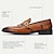 billiga Slip-ons och loafers till herrar-loafers för män vintage brun brogue tofs i läder