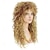 Недорогие Парики к костюмам-женский парик 70-х 80-х годов, вьющиеся парики для костюма 70-х годов, 80-х годов, женский длинный блондин, смешанный коричневый, вьющийся, волнистый парик, парик-рокер без аксессуаров (только парики)
