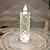 abordables Luces decorativas-Lámpara led de vela de simulación electrónica eid al-fitr, diseño de lugar para velas de cumpleaños y bodas, patrón de rosa, accesorio refractivo, 1 ud.