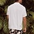 baratos camisa de botão masculina-Homens Camisa Social camisa de botão Camisa casual camisa de verão camisa de praia Branco Manga Curta Tecido Decote V Havaiana Feriado Roupa Moda Casual Confortável
