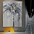 Недорогие картины маслом на дереве-Картина маслом ручной работы, холст, настенное художественное украшение, черно-белая абстрактная кокосовая пальма для домашнего декора, свернутая бескаркасная нерастянутая картина