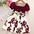 cheap Dresses-Summer Girls&#039; Dress Children&#039;s Floral Short-sleeved Printed Princess Dress Children&#039;s Clothing