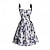 cheap Historical &amp; Vintage Costumes-Retro Vintage 1950s Rockabilly Swing Dress Flare Dress Women&#039;s Butterfly A-Line Masquerade Tea Party Casual Daily Dress