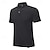cheap Classic Polo-Multi Packs 3pcs Men&#039;s Lapel Short Sleeves Black Button Up Polos Golf Shirt Golf Polo Plain Daily Wear Vacation Polyester Spring &amp; Summer