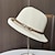 זול כובע מסיבות-כובעים ביגוד לראש פּוֹלִיאֶסטֶר קש כובע דלי כובע עם שוליים רחבים כובע שמש קזו&#039;אל חגים אלגנטית רטרו עם צבע טהור שחבור כיסוי ראש כיסוי ראש