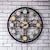 お買い得  アクセントウォール-ユニークなデザインの壁掛け時計、リビングルームの装飾用、レトロな大型壁掛け時計、サイレント、カチカチ音をたてない、寝室、キッチンの装飾用の金属製時計、壁飾り、装飾時計 40/50/60 cm