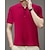 cheap Classic Polo-Men&#039;s Golf Shirt Golf Polo Work Casual Lapel Short Sleeve Basic Modern Plain Button Spring &amp; Summer Regular Fit Black White Red Navy Blue Khaki Gray Golf Shirt