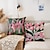 ieftine stil floral și plante-husă de pernă din catifea roz cu artă abstractă florală 16/18/20 inch