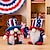 voordelige Evenement- en feestbenodigdheden-patriottische kabouterversieringen: dwergfiguren met gebreide muts op onafhankelijkheidsdag, gezichtsloze poppenornamenten voor herdenkingsdag / vierde juli