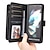 baratos Capa Samsung-telefone Capinha Para Samsung Galaxy Z Fold 5 Z Fold 4 Z Fold 3 Capa para Cartão Wallet Magnética Proteção de corpo inteiro Pata de Apoio Retro TPU Couro PU