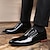 رخيصةأون أحذية أوكسفورد للرجال-رجالي أوكسفورد البس حذائك الأعمال التجارية كلاسيكي عيد الميلاد المكتب &amp; الوظيفة PU ارتداء إثبات مسطحات أسود أصفر بورجوندي الخريف