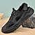 cheap Men&#039;s Sandals-Men&#039;s Sandals Retro Handmade Shoes Walking Casual Daily Beach Leather Comfortable Magic Tape Slip-on Black Khaki Spring Fall