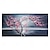 お買い得  花/植物画-手作りの油絵キャンバス壁アート装飾月が海の上に昇る梅の花ホームデコレーション用ロールフレームなし未伸張絵画