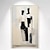 abordables Pinturas de personas-Pintura de arte negro hecha a mano, pareja, amante del arte de la pared, retrato contemporáneo, obra de arte abstracta, lienzo, decoración del hogar para sala de estar, dormitorio, sin marco