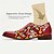 voordelige Premium Schoenen voor Heren-Voor heren Monnik schoenen Bullock Shoes Leer Italiaans volnerf rundleer Anti-slip Magische tape Gesp Wijn
