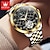 cheap Quartz Watches-New Olevs Brand Men&#039;S Watches Moon Phase Decorative Luminous Calendar Week Display Multifunction Mechanical Watch Fashion Waterproof Men&#039;S Sports Wrist Male