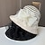 cheap Fascinators-Fascinators Hats Headwear Polyester Organza Bucket Hat Floppy Hat Sun Hat Wedding Casual Holiday Tea Party Beach Elegant Vintage With Flower Pure Color Headpiece Headwear