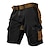 cheap Cargo Shorts-Men&#039;s Cargo Shorts Shorts Patchwork Multi Pocket Color Block Wearable Short Casual Daily Holiday Cotton Blend Fashion Classic Black Green
