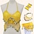 cheap Dancewear-Belly Dance Halter Top Copper Coin Hip Scarf Skirts Bracelets Headwear Matching 5 PCS Pure Color Splicing Women&#039;s Performance Training