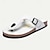 cheap Men&#039;s Slippers &amp; Flip-Flops-Men&#039;s Sandals Slippers &amp; Flip-Flops Flat Sandals Microfiber Breathable Comfortable Slip Resistant Loafer Buckle White Red Green