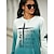 cheap Women&#039;s T-shirts-Women&#039;s T shirt Tee you are KNOWN LOVED WORTHY CHOSEN ENOUGH Color Gradient Text Print Daily Weekend Basic Long Sleeve Round Neck Orange Spring &amp;  Fall Fall &amp; Winter