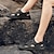 tanie Sandały męskie-Męskie Sandały Retro Ręcznie robione buty Spacery Codzienny Codzienny Plaża Skóra Wygodny Tasiemka Wsuwane Czarny Khaki Wiosna Jesień