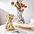 voordelige Vazen &amp; mandjes-goud en zilver geplooide harsvaas - elegant interieuraccent met oppervlak verguld in bladgoud en zilver - perfect voor tafelbladweergave