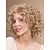 Недорогие Парик из искусственных волос без шапочки-основы-парик с натуральной волной, асимметричная челка, парик короткий, светлый блондин, синтетические волосы, женский классический блондин, короткая блондинка, вьющиеся с челкой, полные, упругие вьющиеся