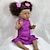 cheap Dolls-22 inch Black Dolls Reborn Doll Baby &amp; Toddler Toy Doll Reborn Baby Doll Baby Baby Girl African Doll Reborn Baby Doll Saskia Newborn lifelike Gift Hand Made Non Toxic Vinyl W-05022 with Clothes and