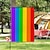 cheap Outdoor Garden Flags, Banner-Pride Rainbow Garden Flags Set of 12 Double Sided 12 x 18 Inch Yard Flags, Small Garden Flags for Outside, Outdoor Flags, Holiday Garden Flags for All Seasons