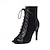 cheap Women&#039;s Heels-Women&#039;s Heels Sandals Boots Summer Boots Lace Up Boots Heel Boots Party Club Lace-up Stiletto Peep Toe Fashion Minimalism Faux Suede Zipper Wine Almond Black