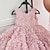cheap Party Dresses-Kids Girls&#039; Party Dress Solid Color 3/4 Length Sleeve Performance Mesh Princess Sweet Mesh Mid-Calf Sheath Dress Tulle Dress Summer Spring Fall 2-12 Years Pink