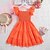 abordables Vestidos-Niños Chica Vestido Color sólido Sin Mangas Fiesta Exterior Casual Moda Diario Casual Poliéster Verano Primavera 2-12 años color naranja