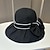 Χαμηλού Κόστους Καπέλα για Πάρτι-Καπέλα Καλύμματα Κεφαλής Ακρυλικό / Βαμβάκι Άχυρο Τύπου bucket Καπελίνα Ψάθινο καπέλο Causal Αργίες Κομψό Ρετρό Με Φιόγκος Καθαρό Χρώμα Ακουστικό Καπέλα