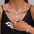 cheap Jewelry Sets-Jewelry Set 5pcs Rhinestone Alloy Rings Earrings Necklace Bracelets Women&#039;s Elegant Fashion Dainty Geometrical Geometric Jewelry Set For Wedding Party Anniversary