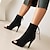 cheap Women&#039;s Heels-Women&#039;s Heels Sandals Boots Summer Boots Heel Boots Party Club Lace-up Stiletto Peep Toe Fashion Sexy Microbial Leather Lace-up Black