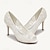 זול נעלי חתונות-בגדי ריקוד נשים נעלי חתונה רשת נעלי כלה תחרה עקב סטילטו בוהן מציצה סטן שחור לבן קריסטל
