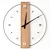 abordables Detalles para la pared-Reloj de pared simple nórdico moderno de madera maciza cuadrado silencioso reloj redondo decorativo para sala de estar dormitorio 40 50 cm