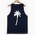 levne Pánské grafické tričko-potisk kokosové palmy pánské tílko ze 100% bavlny vesta s výstřihem street denní košile bez rukávů móda havajské oblečení pro volný čas