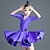 levne Oblečení na latinskoamerické tance-Latinské tance Dětské taneční kostýmy Šaty Čistá Barva Barevně dělené Dívčí Výkon Trénink Poloviční rukáv Vysoký Polyester
