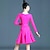 cheap Latin Dancewear-Latin Dance Kids&#039; Dancewear Dress Pure Color Splicing Girls&#039; Performance Training Long Sleeve High Polyester