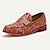 cheap Men&#039;s Slip-ons &amp; Loafers-Men&#039;s Loafers Wine Leather Floral Embroidered